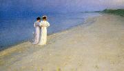 Peder Severin Kroyer Summer evening on Skagens Southern Beach oil painting on canvas
